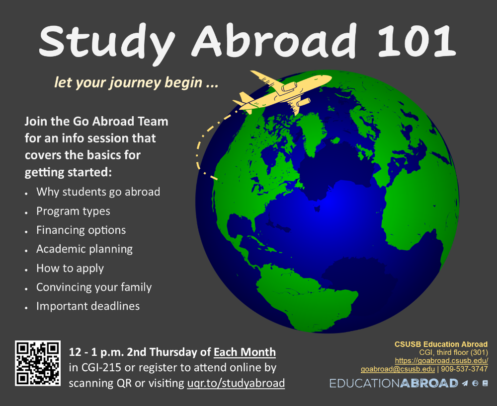 Study Abroad 101 2025 Advert