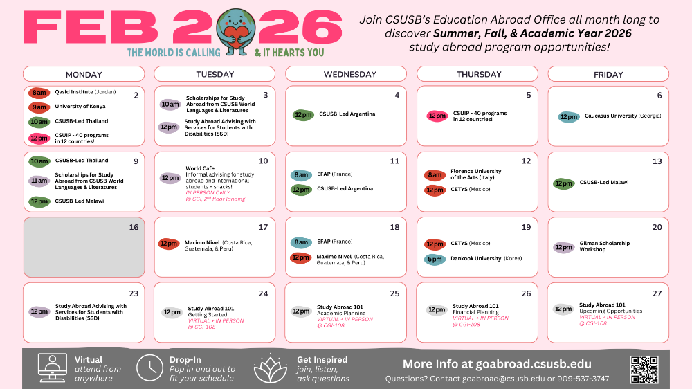 Spring Expo 2026 Calendar